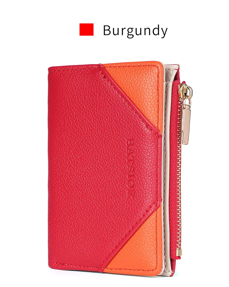 محفظة بسحاب جانبي عصري، حامل بطاقات طازج، نمط جامعي، ثنائي الطي، عصري، ملون، بسيط، محفظة نسائية، ht · #6