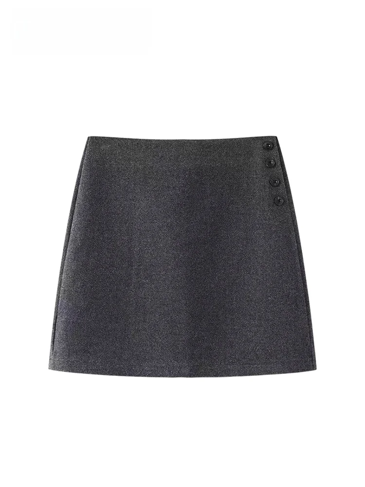 

Faionable Winter ort A-Line Skirt for plus Size Women Cara CLUB Wool Blend Casual Slimming Sli Skirt Commute Ready