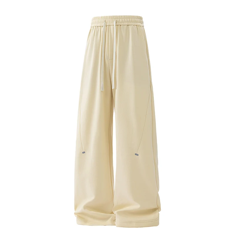 Men's Grey Wide-leg Breathable Sport Pants Men's Slimming Casual Pants Spring and Autumn Fashion Teenagers Drape Men Sport Pants