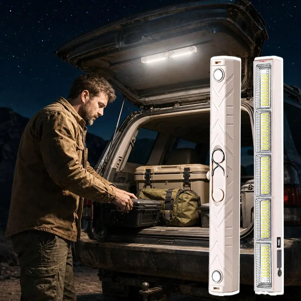 Portable Camping Lamp Rechargeable LED Night Market Light High Brightness Magnetic Tube Outdoor Emergency Lighting Tent Light