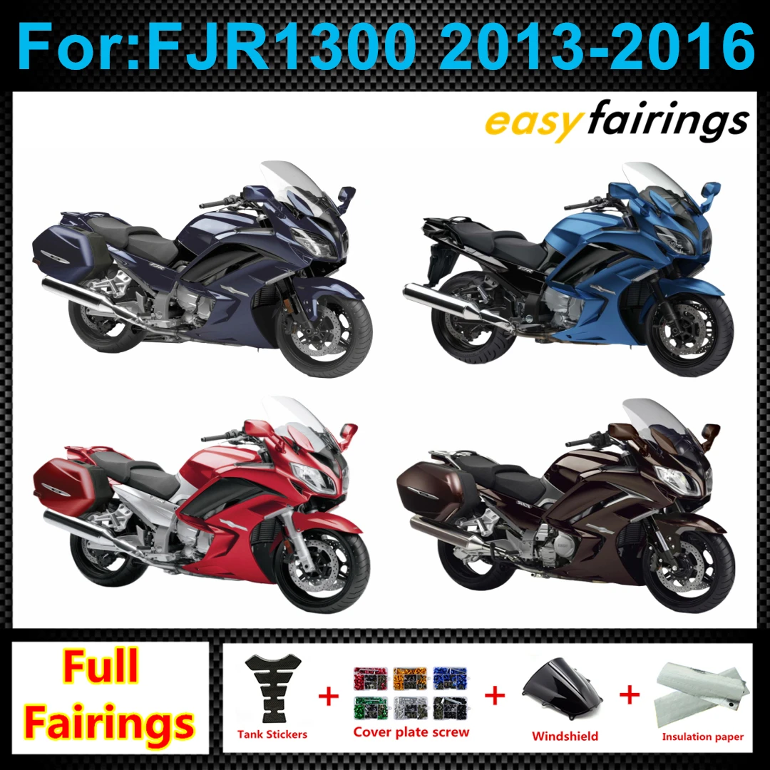 Aftermarket Full Fairing Bodywork Set ABS Injection Molding Fit For FJR1300 FJR 1300 2013-2017 Pre‑Drilled Fairings Covers Kit