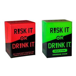 Risk It Or Drink It -Fun Party Game For College Card Game Drinking Game Pregame Night Hilarious Dares Challenges Questions Adult