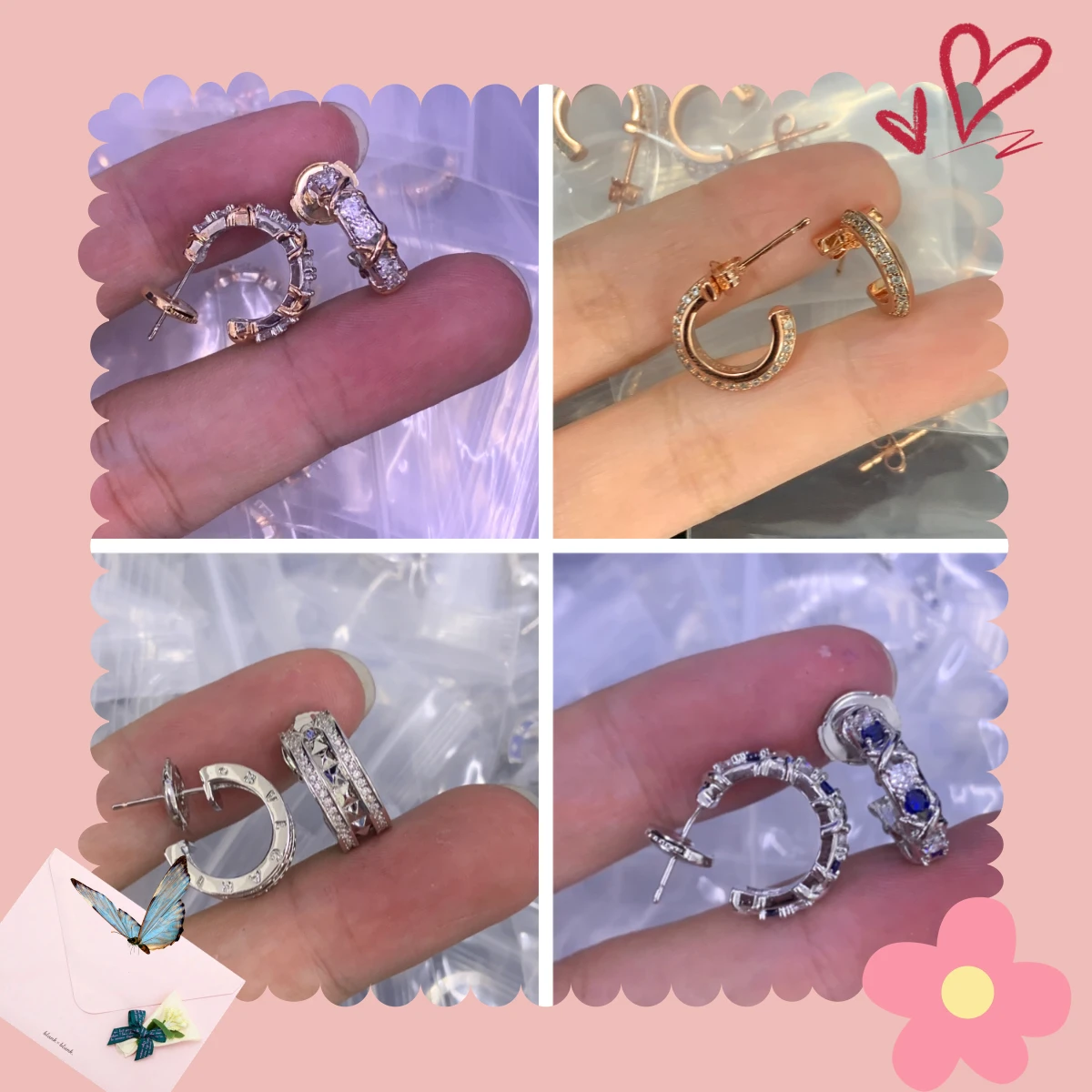 

2025 Sparkling Cross Diamond Earrings