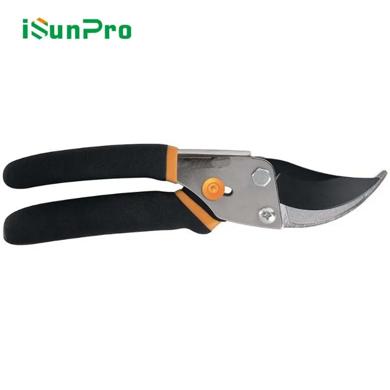Garden Pruner Scissors with Self-Cleaning Juice Groove Anti-Stick Handle for Cutting Stems And Branches Slip-Resistant