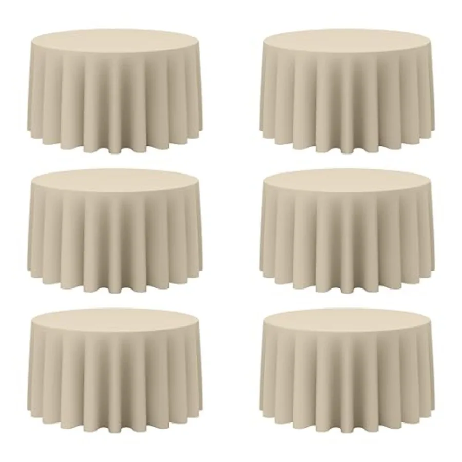

Набор из 6 бежевых чехлов для стульев, 20-дюймовые, для стульев 60 дюймов, 50 GSM, из ткани, водоотталкивающие и устойчивые к сминанию, для свадебных мероприятий