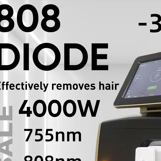 

Новейший лазерный эпилятор 4000 Вт с диодами 755, 808, 940, 1064 нм, александритовым и титановым охлаждением, для безболезненного и перманентного удаления волос