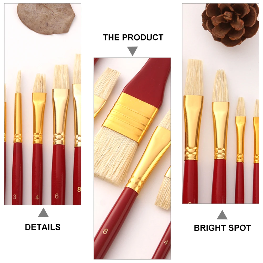 

Oil Brush Board Set Art Supply Furniture Paint Crown Water Color Brushes Drawing Aluminum Tube for Painting