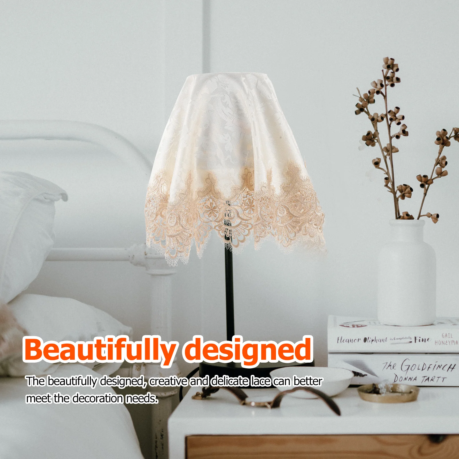 

Чехол для абажура стола, водонепроницаемый, пыленепроницаемый, элегантный дизайн с кружевом для декора гостиной и спальни, кружевной абажур