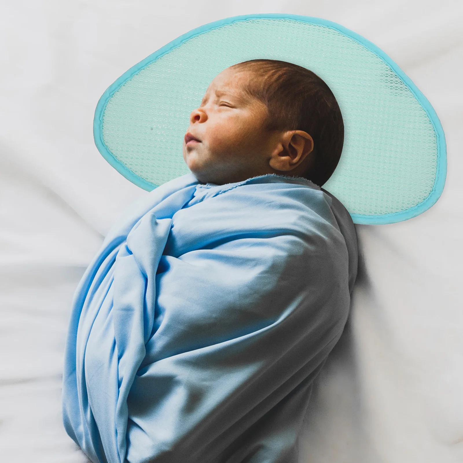 

Newborn Pillows Cloud Shaped Baby Pillow Cover Pink Breathable Flat Pillow Soft Head Support Scientific Design