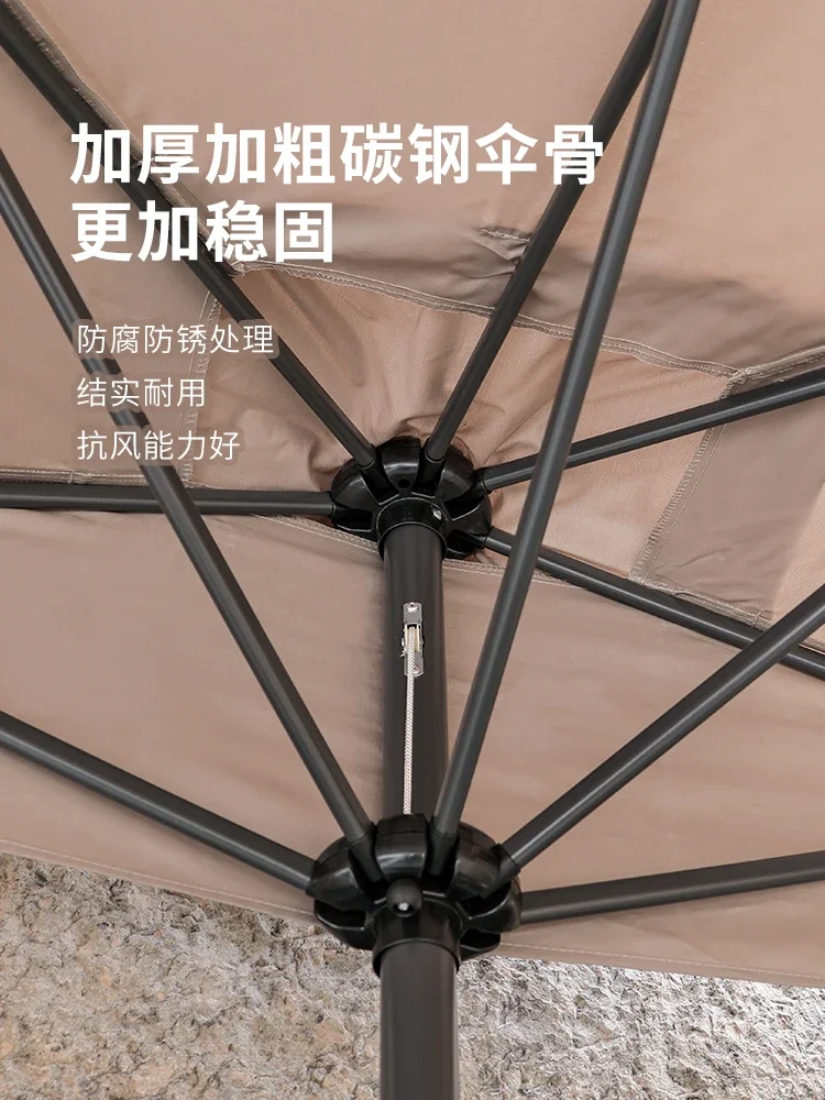 Outdoor half umbrella against the wall Garden balcony Side umbrella Lifting awning