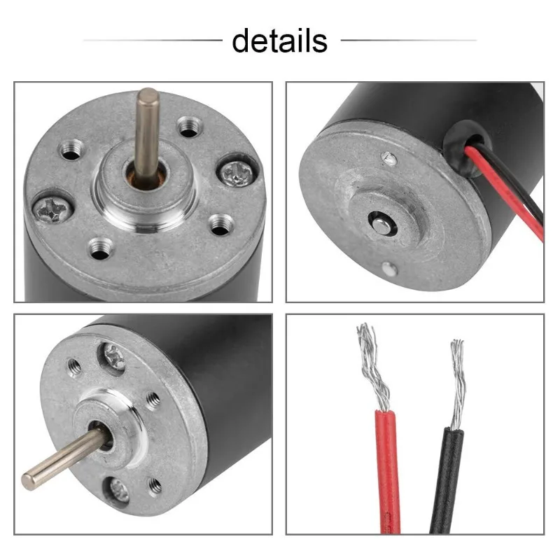 Motor Magnet Permanen 31ZY 6V 12V 24V Kecepatan Tinggi 4000~8000RPM CW/CCW Motor DC untuk Generator DIY Motor Mikro Berdaya Tinggi