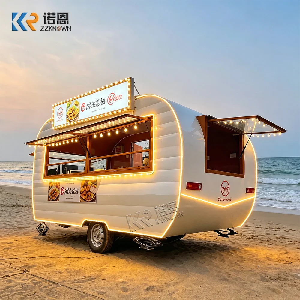 

Stainless Steel Full Kitchen Food Truck Fully Equipped Food Trailer Coffee Outdoor Mobile Food Truck Trailer