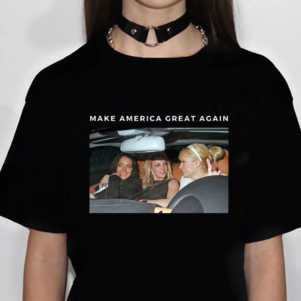 Make America Great Again top tees female University Graphic Digital Comfortable top tees Grunge anime Digital Comfortable Pastel