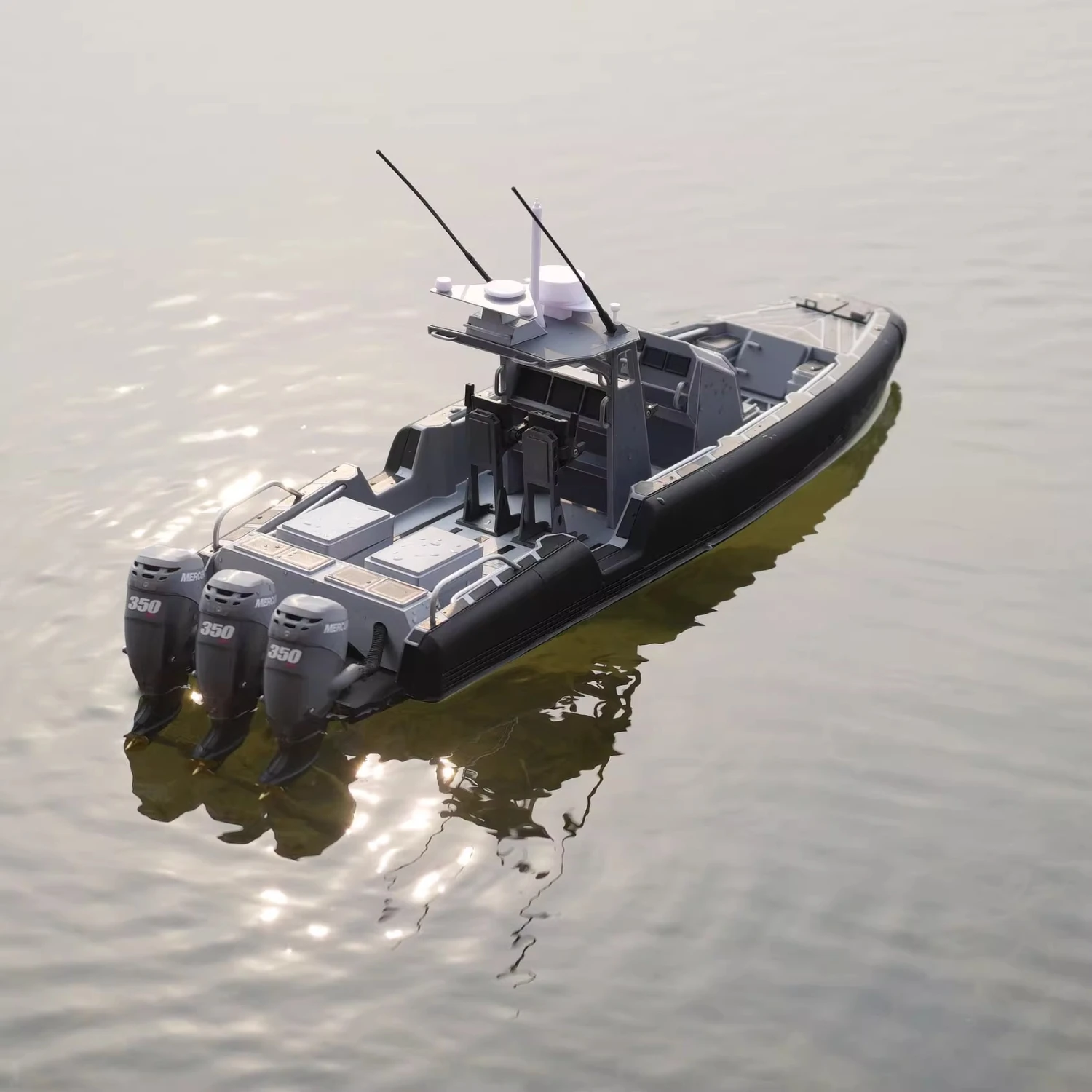 1/14 Polizei Multi Aufgabe RC Interceptor Boot RTR Version 3D Druck Simulation Schiff Modell Erwachsene Universal RC Schiff Modell Spielzeug