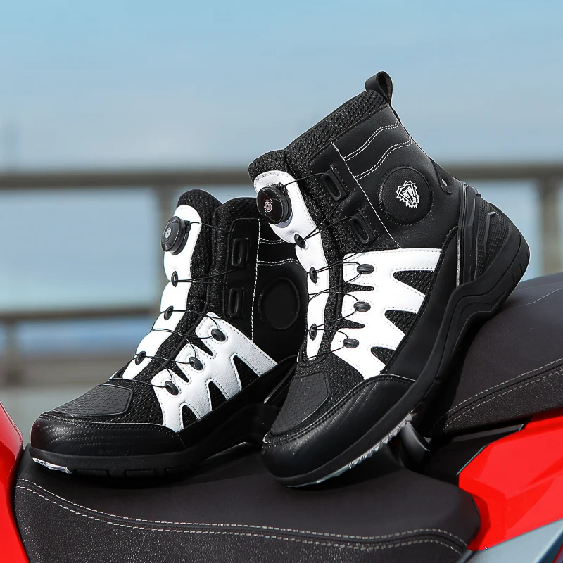 

Motorcycle protective boots unisex mesh fashionable breathable non slip four seasons cycling road riding boots journey equipment