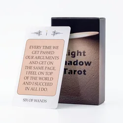 Light Shadow Tarot Board Game Deck 10.3*6cm 54 Light e 24 Shadow Messages Fate divinazione carta di profilassi Family Party Game Toy