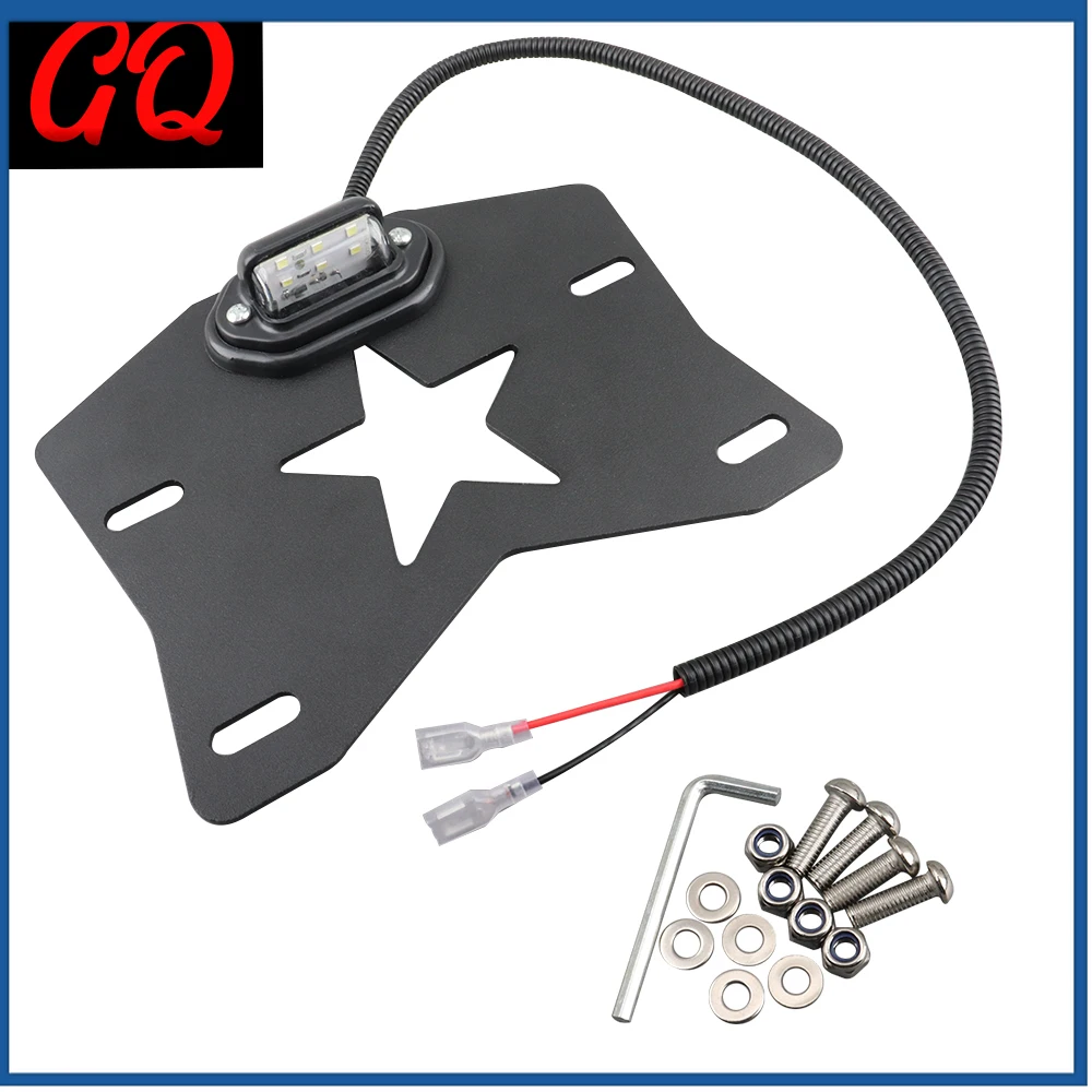 

UTV License Plate Holder With Light Universal Aluminum License Plate Kit for Can-Am Maverick X3 Polaris RZR XP 1000 Ranger