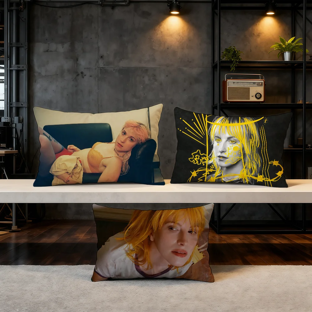 H-Hayley Williams Singer cushion cover Hit Product Home Sofa living Room Double-sided Soft Decorative Pillow Cover