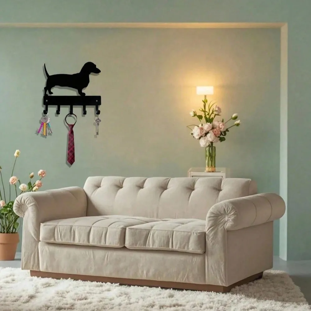 Gancho de hierro para pared con forma de pata de perro, decoración única de animales, gancho práctico para organización del hogar, ganchos duraderos para chaquetas, 1 ud.