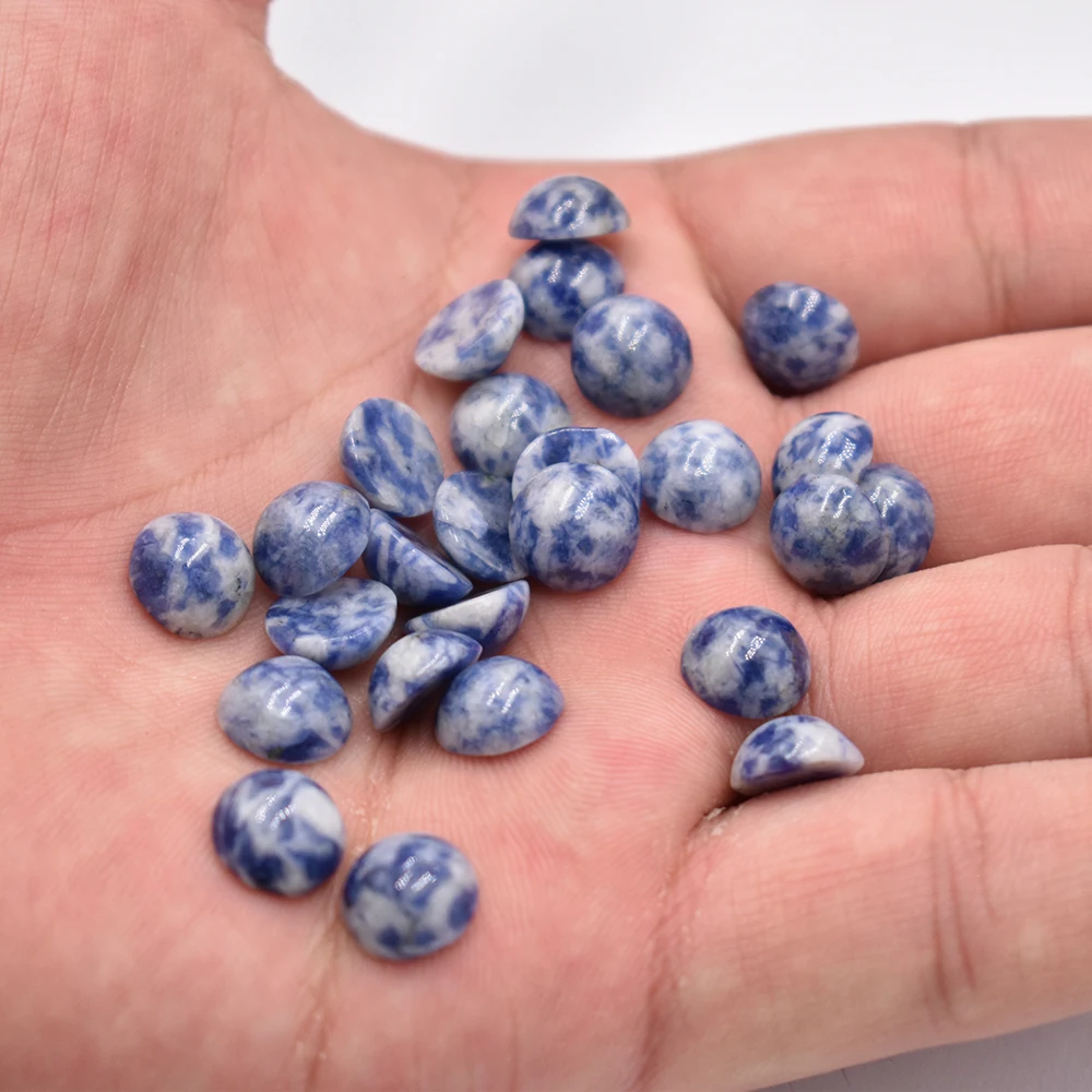 Großhandel 50 Stück/Lot Modische, hochwertige 10mm gemischte runde CAB-CABOCHON Natursteinperlen für Schmuckzubehör, kostenloser Versand – Detail 26