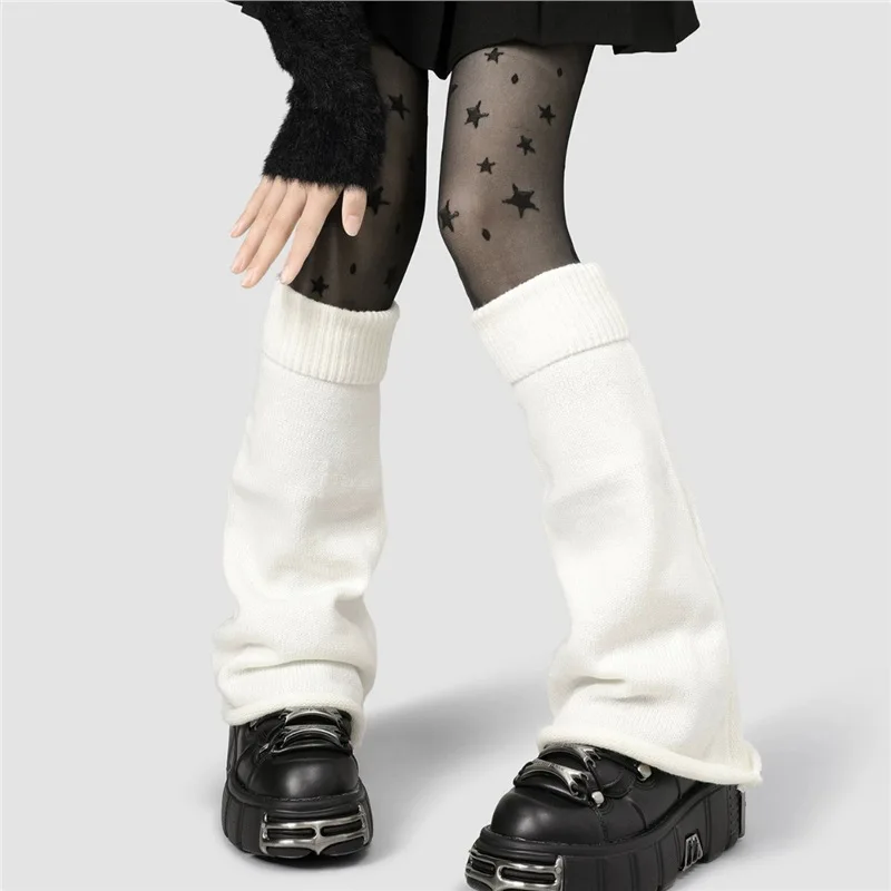 Women's Slouch Knit Leg Warmers, Y2K Harajuku Lolita Slouchy Socks for Cosplay, Autumn & Winter