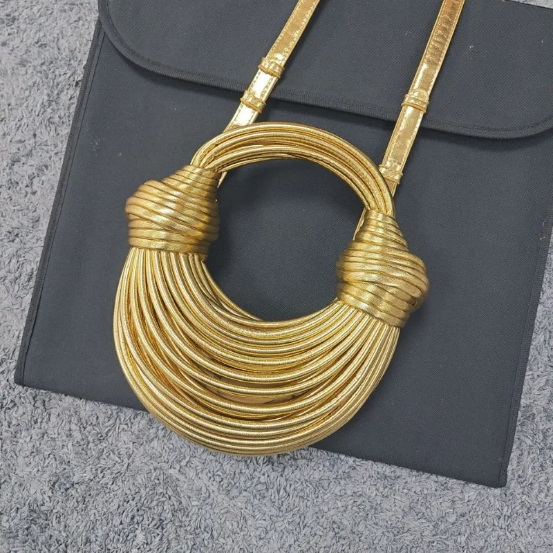 حقيبة حمل نسائية ذات تصميم متخصص Luxe Cuir Sac متعددة الوظائف Avec Bandoulière Amovible Et or Matteriel