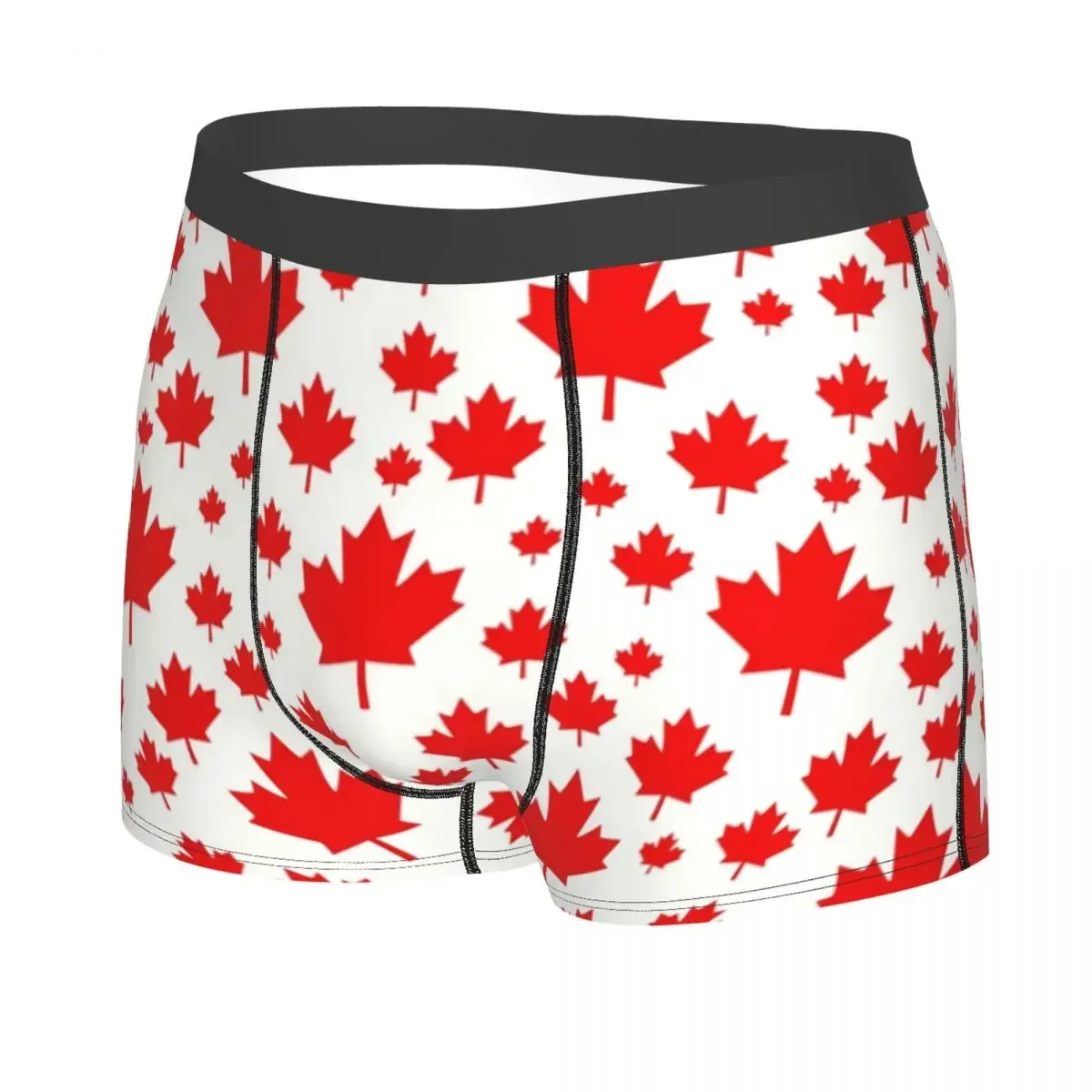 Custom Canada Maple Leaf Flag Emblem Underwear Men Breathbale Boxer Briefs Shorts Panties Soft Underpants For Male