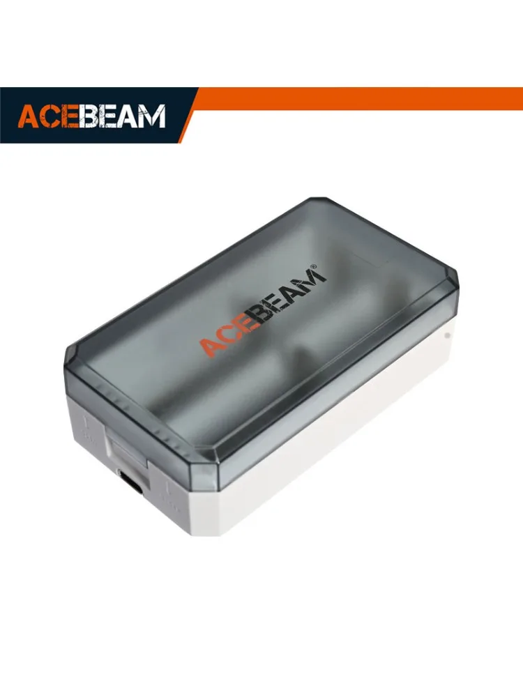 Pudełko na baterie ACEBEAM A2, możliwość ładowania, kompatybilne z 10440 14500 16340 18350 18650 21700 — 2