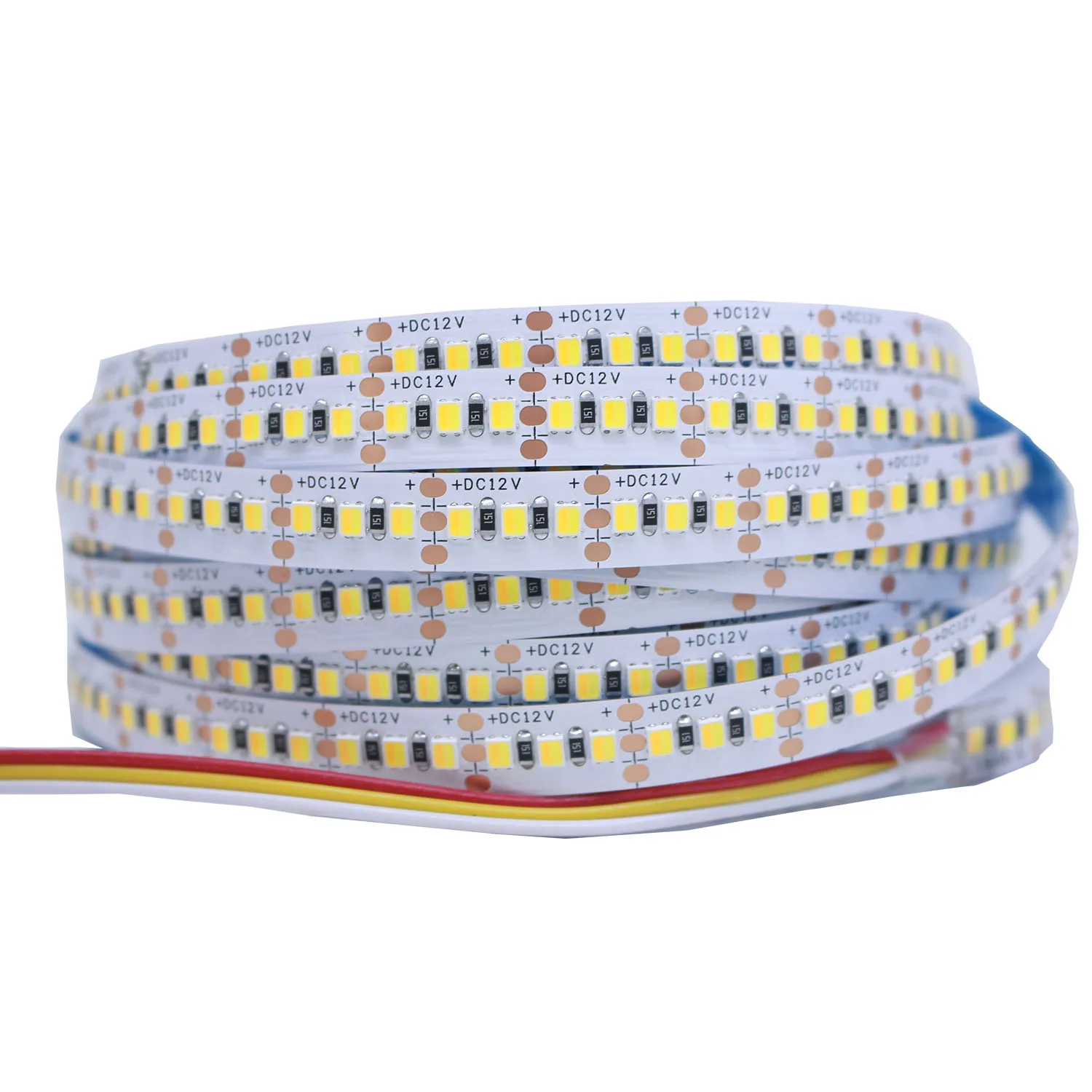 

2 in 1 Chip 180LEDs/m 5m CCT LED Strip 12V 24V SMD 2835 Dual Color 3000K - 6500K Temperature Adjustable Flexible LED Tape