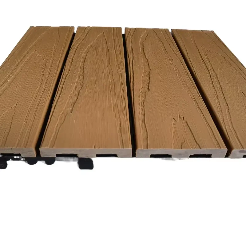 Modern 300*300*25mm DIY Wood+Plastic Composite Balcony Garden Decking No-slip Fire Retardant Features for Outdoor Indoor