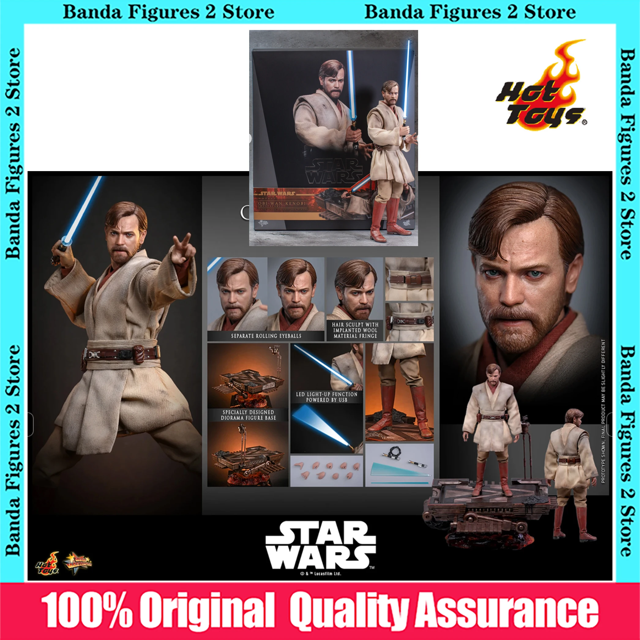 100% Original Box Hot Toys HT MMS843 Obi Wan Kenobi Mustafa Star Wars Episode III Revenge of the Sith 1/6 In Stock Anime Figures