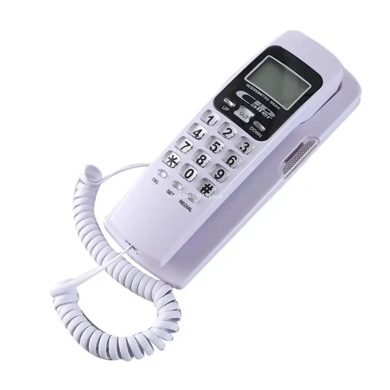 Landline Telephone with Numeric Keypad and Calendar Redial Phone Dropship