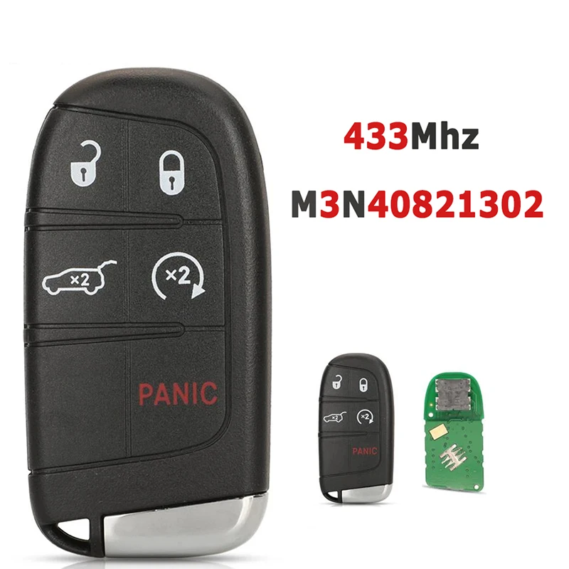 

4+1 Buttons 433Mhz M3N40821302 Car Remote Key For Dodge Charger Challenger Durango For Chrysler 300C Pacifica Car Accessories