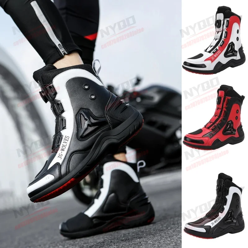 

Motorcycle Riding Shoes, Waterproof and Anti Fall Commuting Boots, Men's and Women's Plus Size, Comfortable All Season Version
