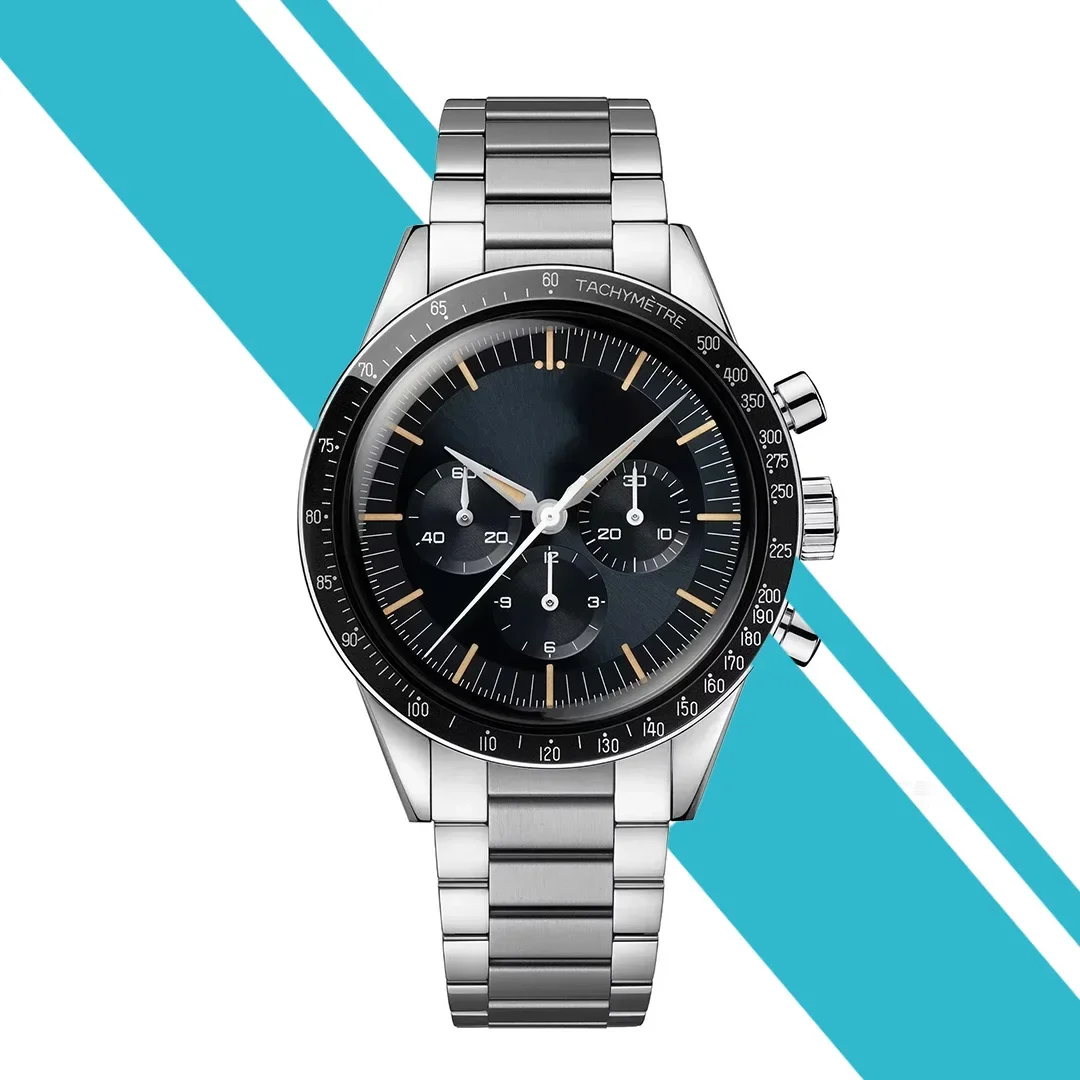 

High Luxury Men Automatic Mechanical Watch Sport Speed Watches Stainless Steel Luminous Ceramic Black Leather Customized