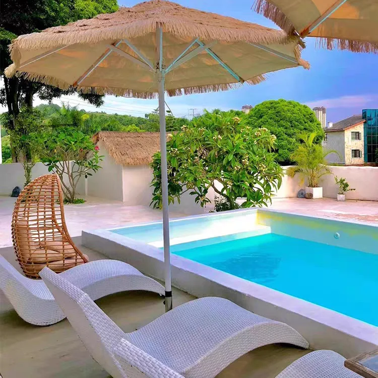 Outdoor bed courtyard pool lounge chair beach seaside swimming pool S-type aluminum alloy outdoor hotel bed and breakfast lounge