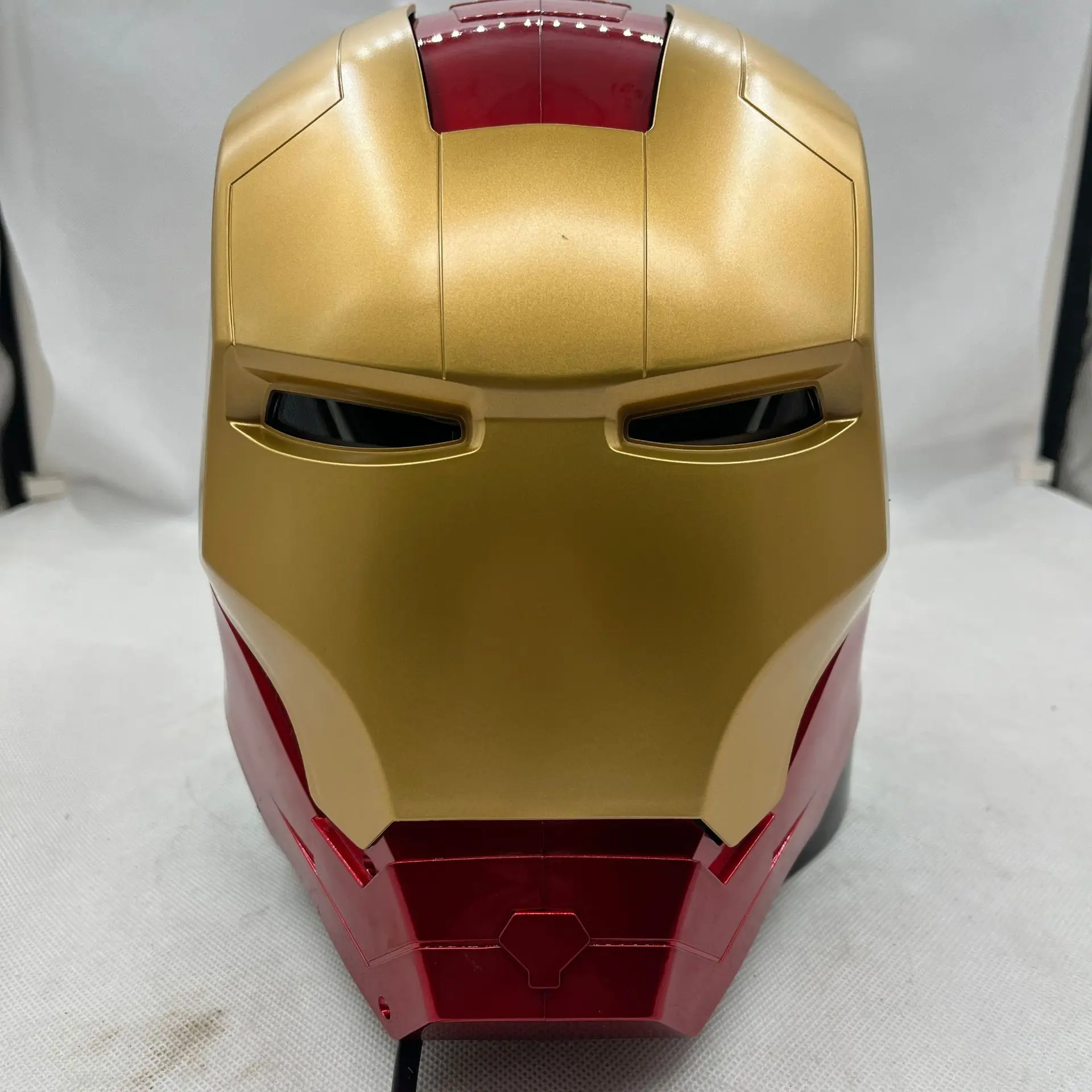 55-65cm Marvel Avengers Iron Man Helmet Cosplay 1:1 Light Led Ironman Mask PVC Action Figure Toys for Kids Birthday Gifts