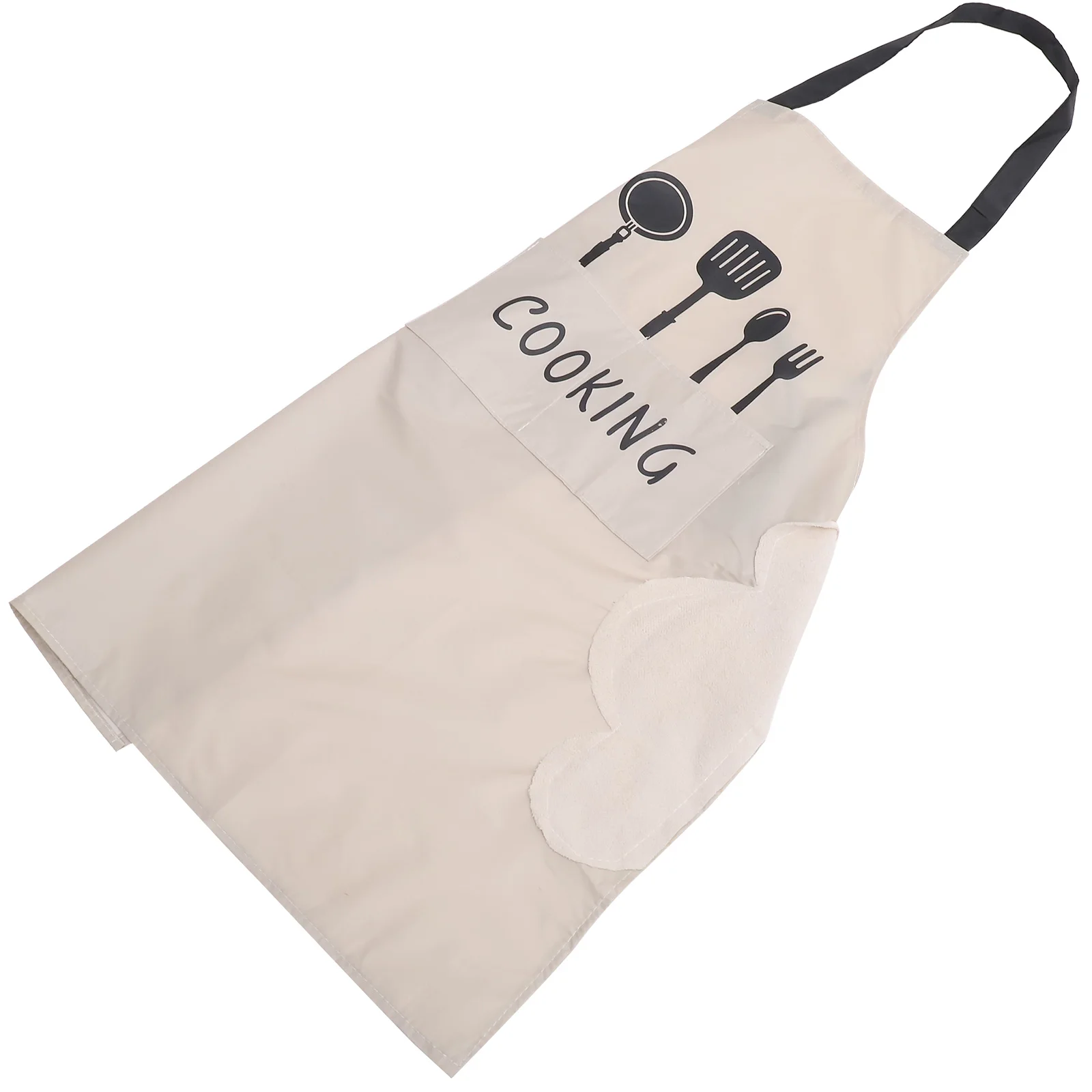 

Waterproof Apron Black PVC Material Cooking Protector with Pockets for Women Men Barbecue Grilling Kitchen Easy Clean