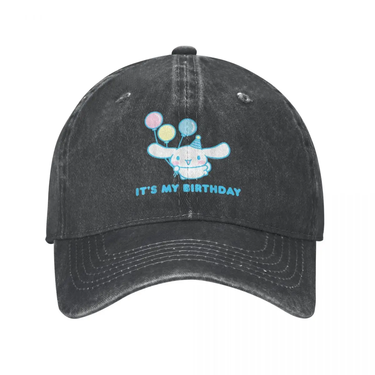 Sanrio Cinnamoroll Birthday Unisex Baseball Cap Cute Distressed Washed Caps Hat Vintage Outdoor Summer Sun Cap