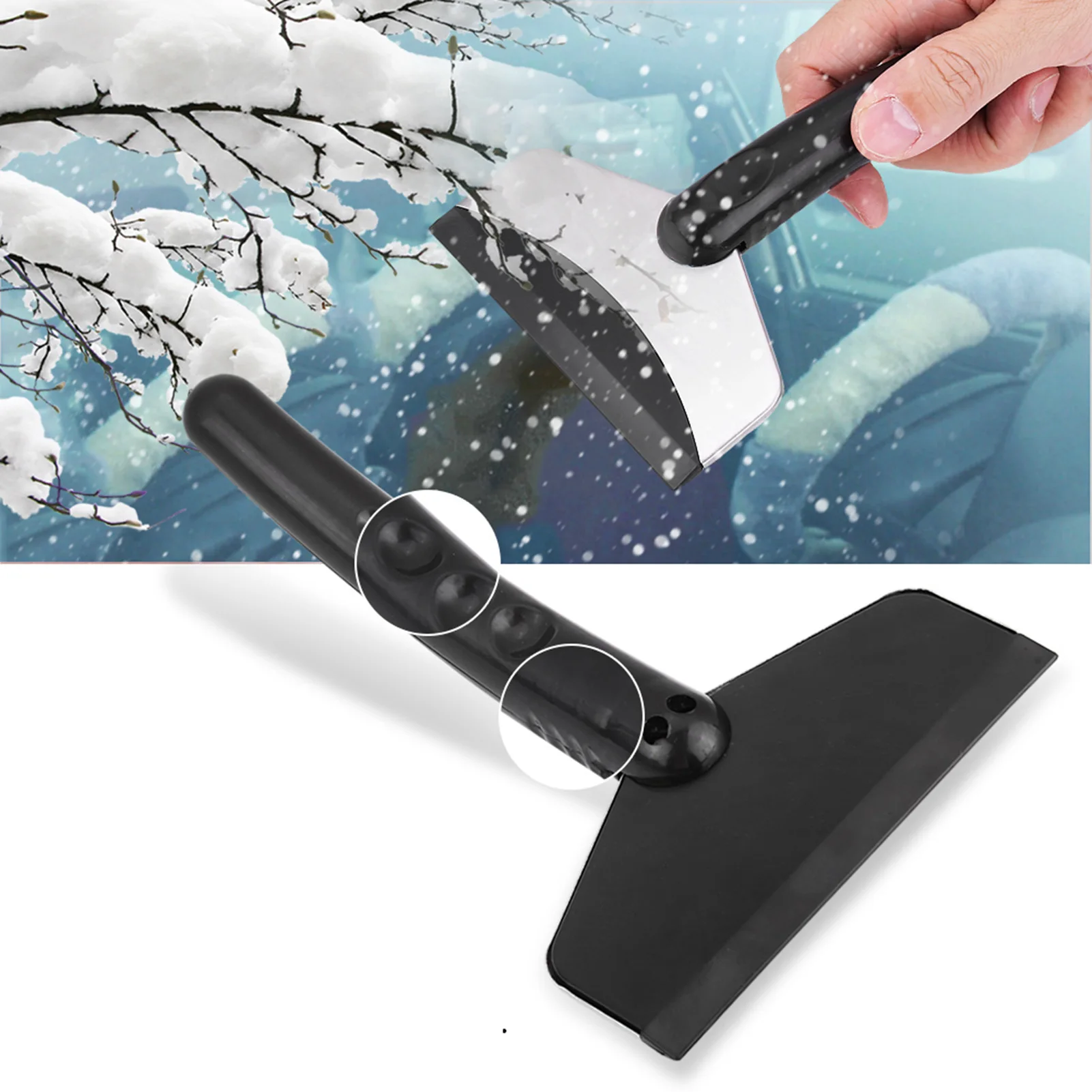 Stainless Steel Mini Car Vehicle Snow Shovel Ice Scraper Removal Cleaning Tool