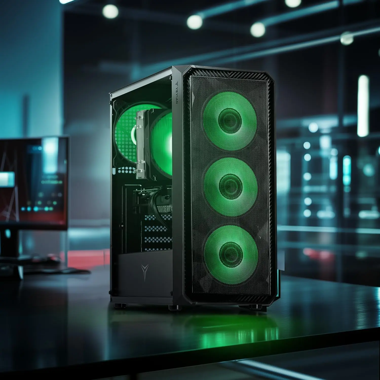YEYIAN Tanto AI Gaming PC AMD Ryzen 7 9700X 5 5GHz RTX 5070 12GB 32GB DDR5 NVMe SSD B650 Wi Fi 750W Gold Win 11 Pre Built Tower