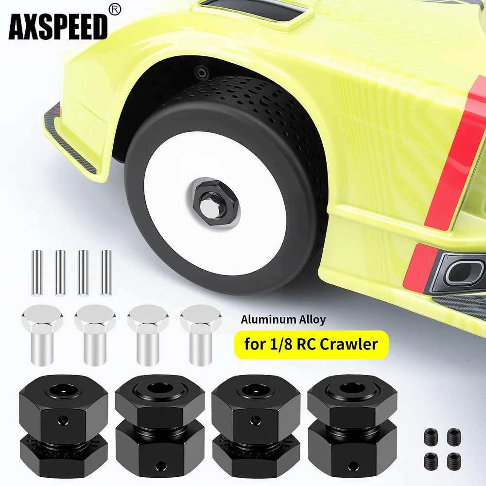 AXSPEED 14MM to 17MM Hex Wheel Hub Adapters Kits For A-RRMA VENDETTA 3S 1/8 RC Crawler Car Upgrade Parts