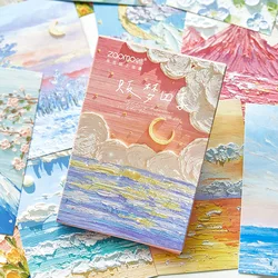 30 Pcs/Set Four Seasons Whispering Series Postcard Fantasy INS Style Oil Painting Greeting Message Cards Xmas Gift Card