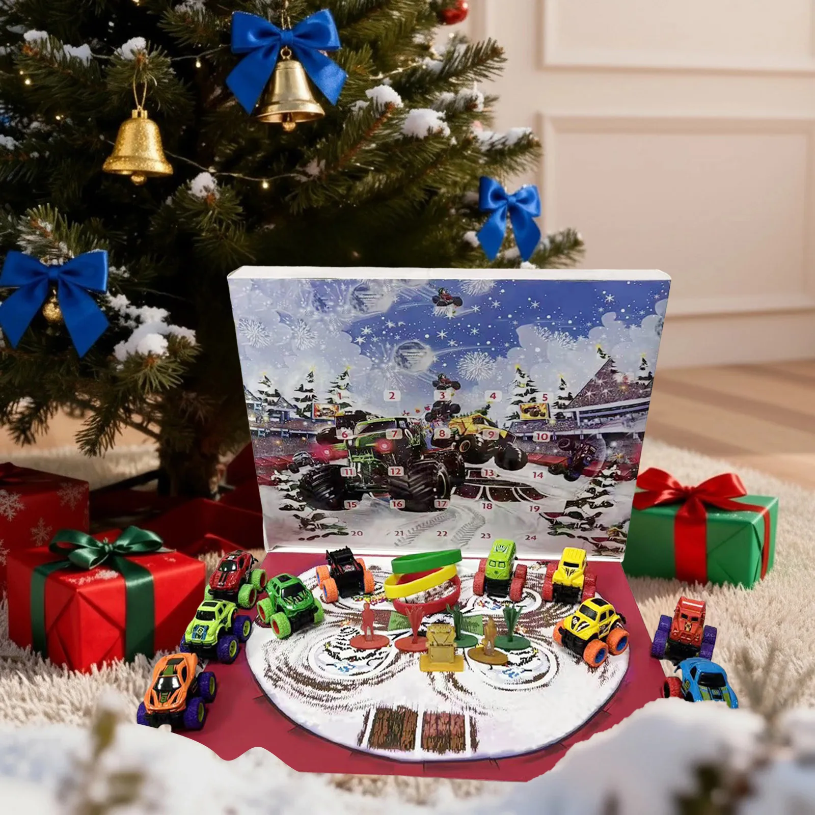 مؤقت غسيل اليد 20 ثانية تقويم مجيء العطلة الصغيرة 24 يومًا من الشاحنات الصغيرة والملحقات بمقياس 1:87 ساعة حمام للأطفال #6