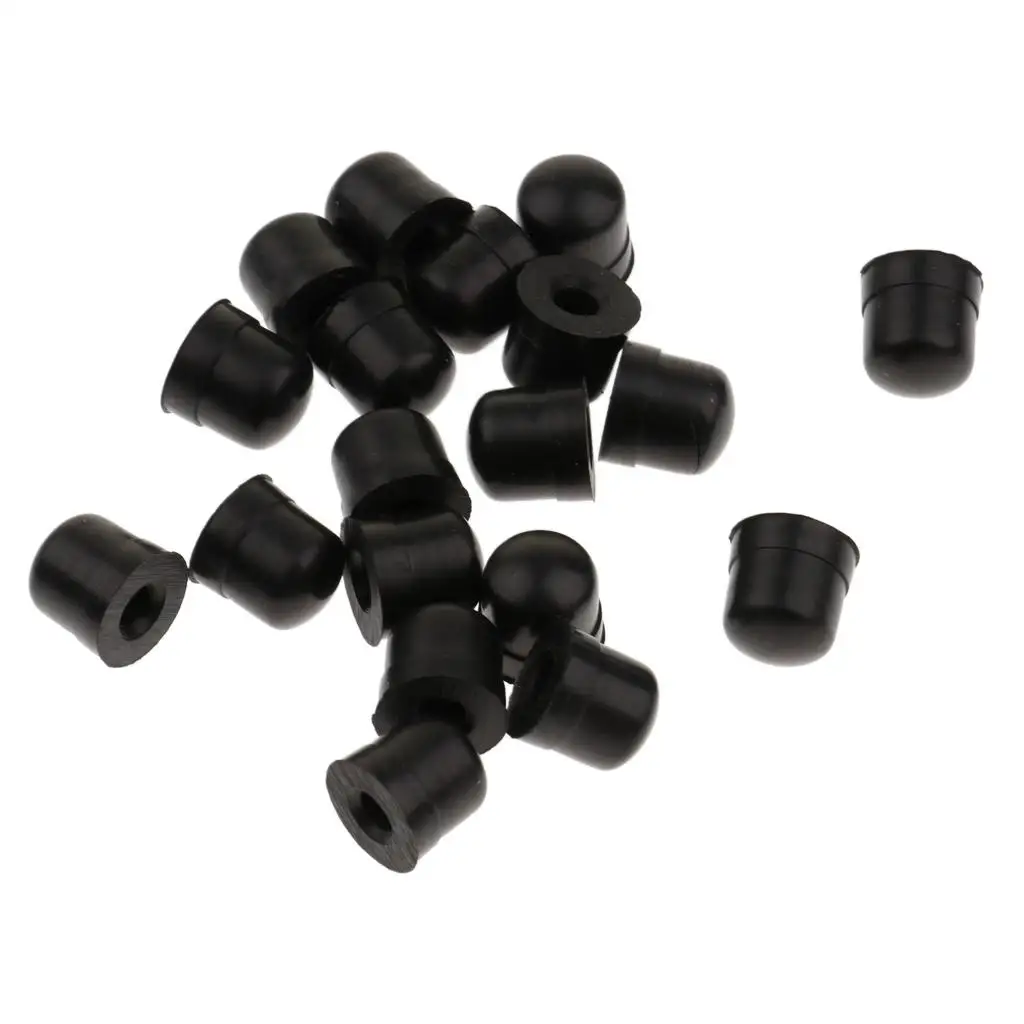 Embout de pare-chocs en caoutchouc pour trombone, silicone, nœud coulissant, laiton, accessoires de réparation, noir, 20 pièces