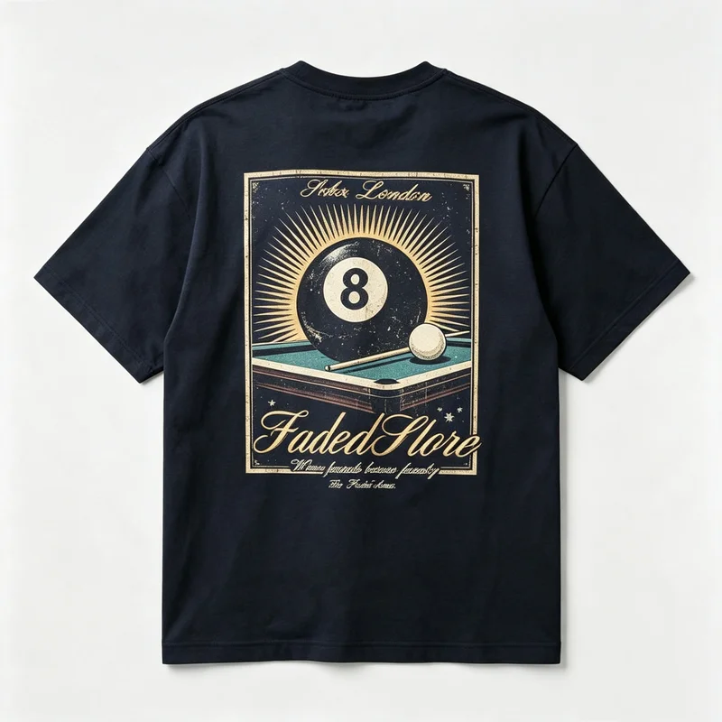 Men’s Retro Poster 8 Ball T Sh - Street Fashion Poster recension och pris