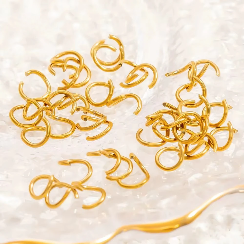 

Высококачественные позолоченные 18-каратным золотом открытые соединительные кольца из нержавеющей стали 6 мм, 7 мм, 8 мм оптом для изготовления ювелирных изделий своими руками