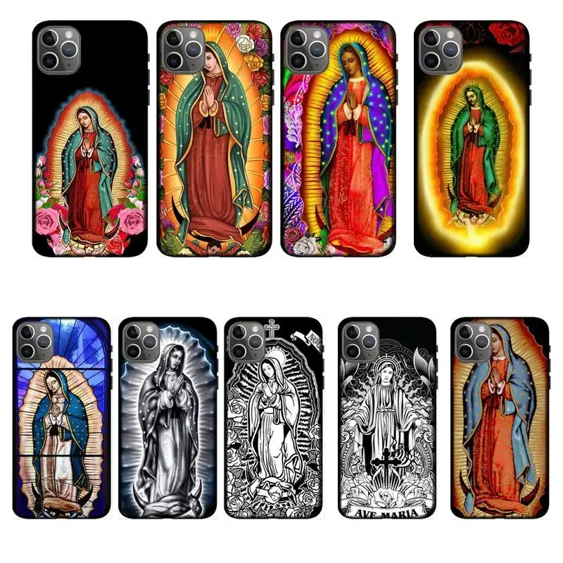 Capa de Telefone Virgem Maria, Shell para iPhone 11, 12 Mini, 13, 14 Pro, XS Max, X, 8, 7, 6s Plus, 5, SE, XR, concha