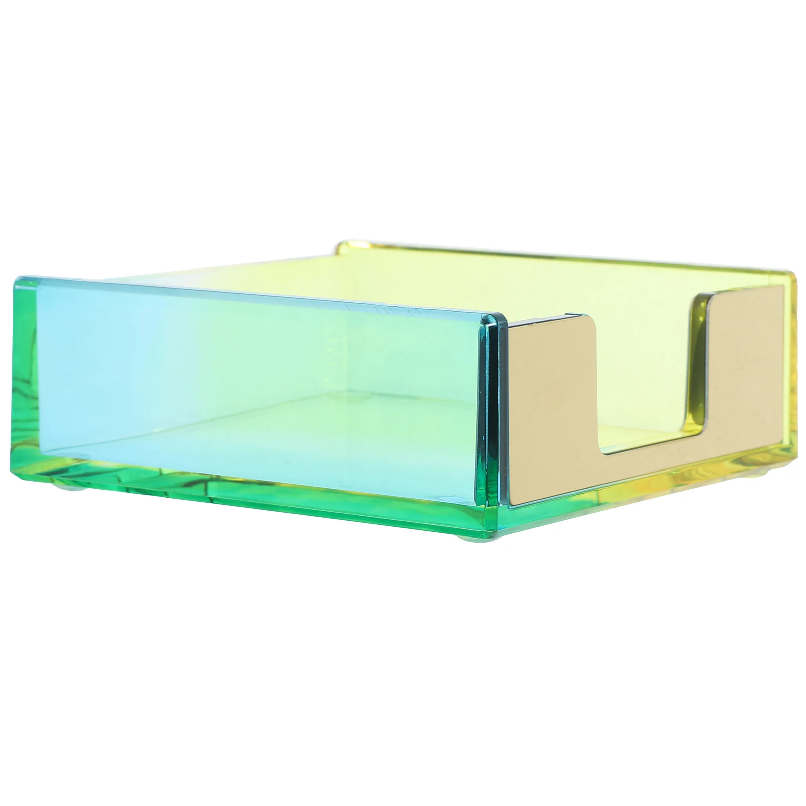 

Acrylic Notepad Holder Memo Paper Box Scratch-Resistant Office Supplies Storage Organizer for Desk Workstation Notepad