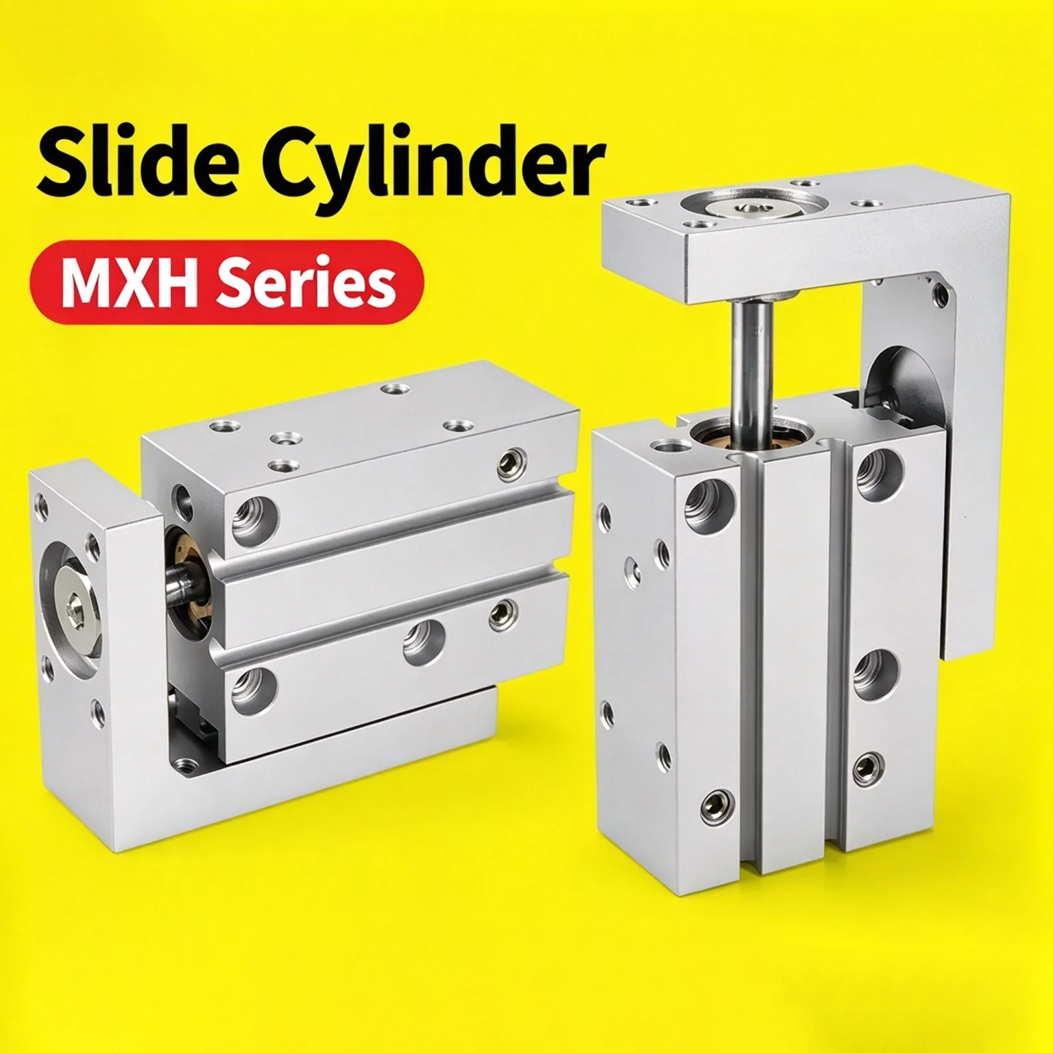 SMC Type Precision Pneumatic Air Linear Side Rail Guide Rod Cylinder MXH Rail Cylinder MXH6 MXH10 MXH16 MXH20